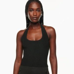 Aritzia Babaton Sculpt Knit Halter Tank - Black size small